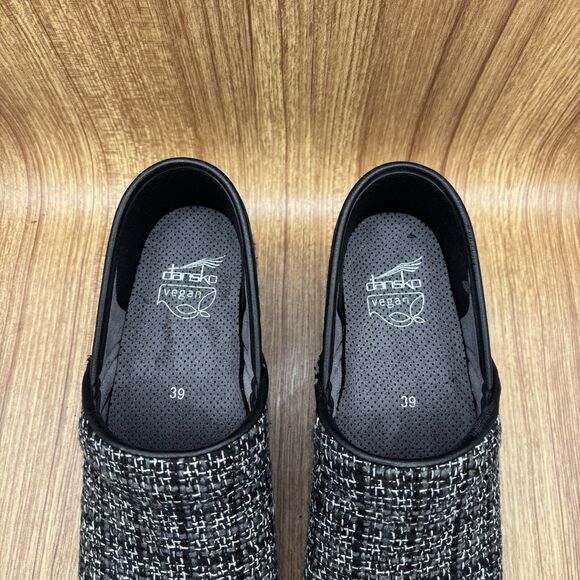 Dansko Classic Gray Plaid Vegan Leather Comfort Clogs Women Sz EU39 (8.5 -9) - Picture 9 of 10